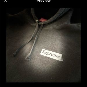 Stop crying box logo hoodie